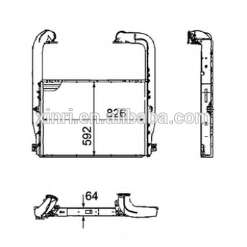 SCANIA camion pièces de rechange intercooler en aluminium à vendre 1747660 NISSENS: 97062